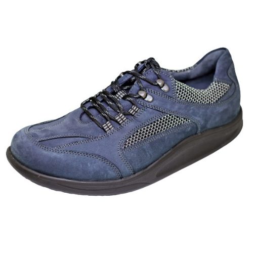 Waldlaufer dynamic gördülő talpú fűzős cipő Helgo nubuk kék szürke
