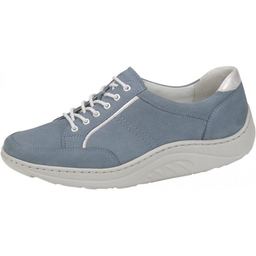 Waldlaufer dynamic gördülő talpú fűzős cipő Helli nubuk kék