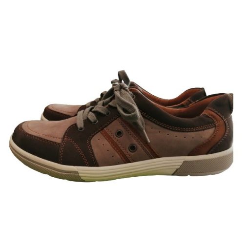 Waldlaufer kényelmi fűzős cipő Heath nubuk barna szürke