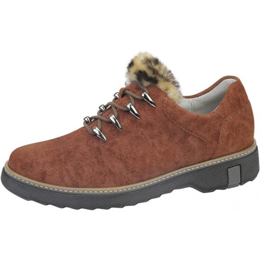 Waldlaufer kényelmi fűzős cipő Hitomi velúrbőr barna