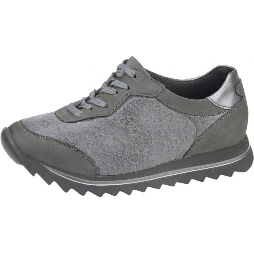 Waldlaufer Ortho Tritt fűzős cipő Haiba-Soft nubuk/sztreccs szürke ezüst